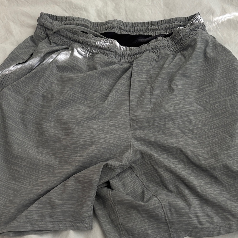 lululemon athletica Men's Heathered Gray Athletic Shorts